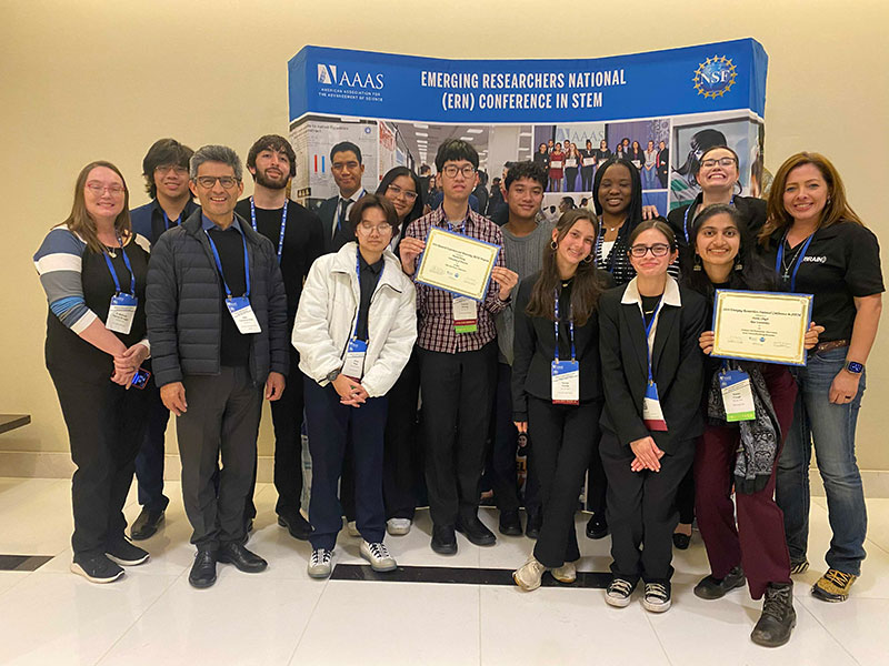 The University of Houston BRAIN REM and NSAP teams won the first place in the categories for high school participants (Patrick Hoang, Clear Lake High School) and the neuroscience graduate student category (Nanki Chugh, Rice U.) at the 2024 Emergent Researchers National (ERN) Conference in STEM held at the Marriott Marquis, Washington DC, March 14-16, 2024)